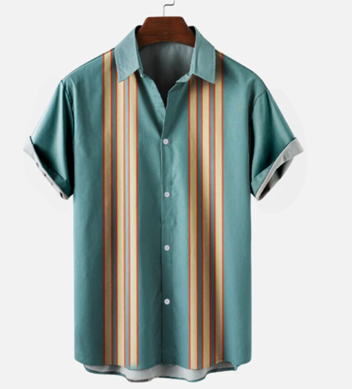 S-6XL 2024 Cămașă pentru bărbați cu model imprimat 3d street casual mânecă scurtă pentru bărbați