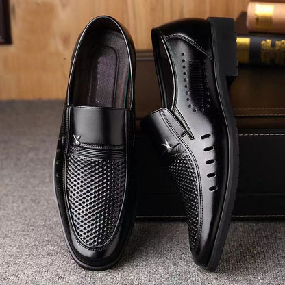 39-45 2024 Pantofi din piele barbati business casual din piele naturala din piele moale sandale cu goluri de vara