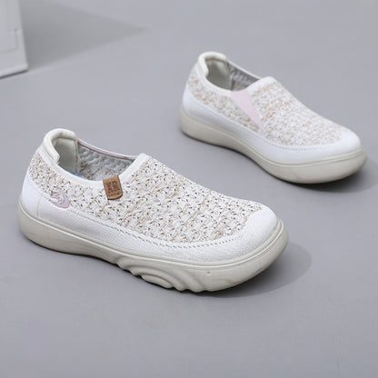 35-41-2024 Pantofi slip-on confortabili cu talpă moale pentru doamne cu talpă cu platformă, pantofi casual antiderapanți