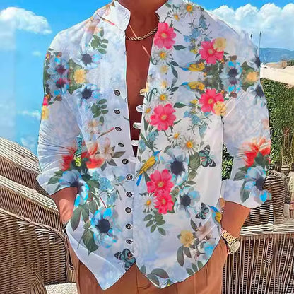 S-6XL-2024 Tricou casual pentru bărbați cu design imprimat 3D 3 mâneci scurte la modă și la modă