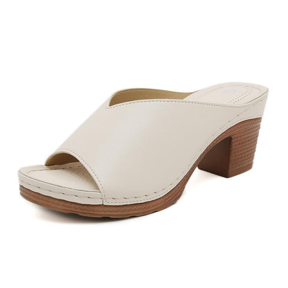 [36-43]-2024-Sandale cu toc bloc și pantofi largi plus size pentru femei