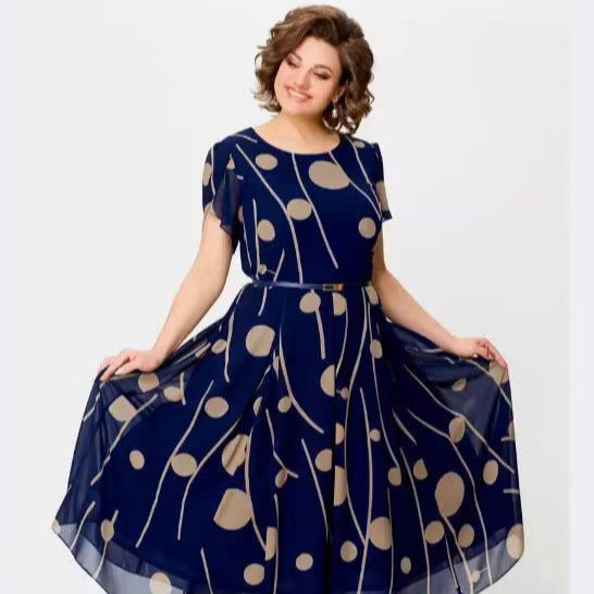 S-5XL 2024 rochie imprimata