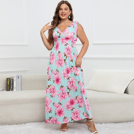 [S-5XL]-2024-Rochie confortabilă cu imprimeu leopard de vară
