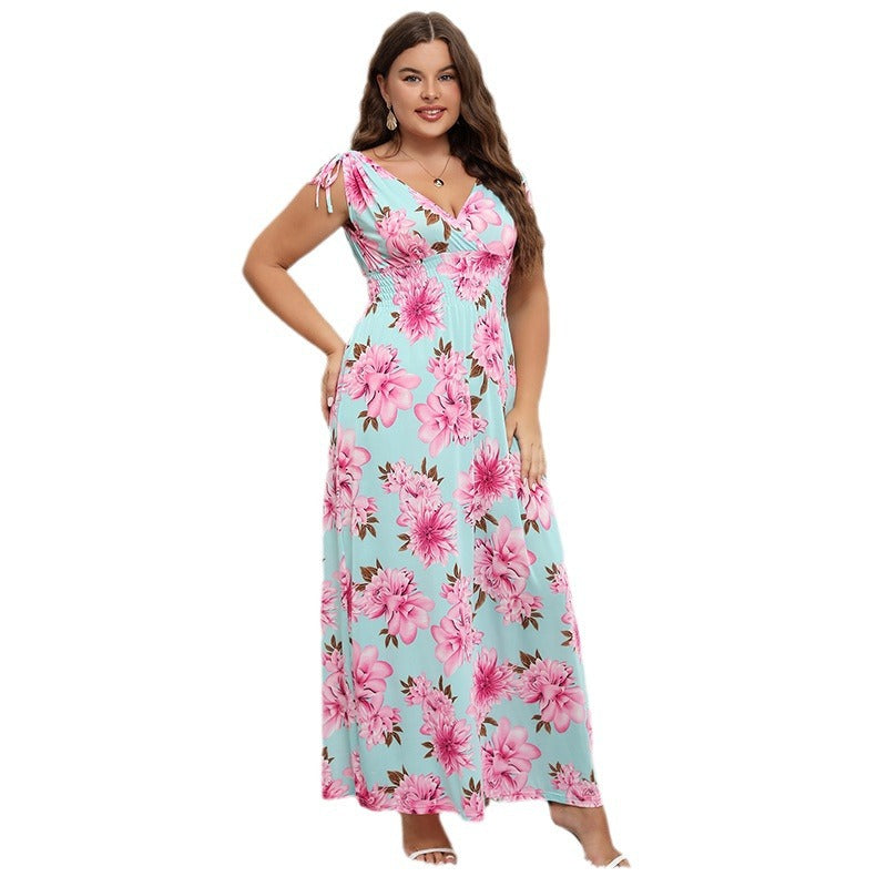 [S-5XL]-2024-Rochie confortabilă cu imprimeu leopard de vară