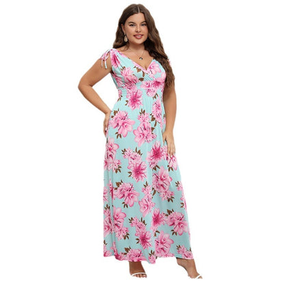 [S-5XL]-2024-Rochie confortabilă cu imprimeu leopard de vară