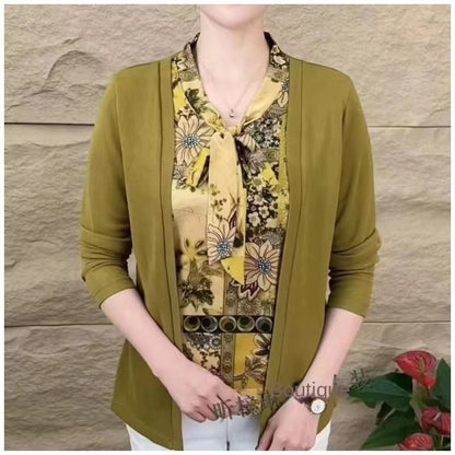 Ofertă limitată【Cumpărați 1 obțineți 1 gratuit】2023 toamna noua moda fals doua camasi cravata, care arată temperament subțire