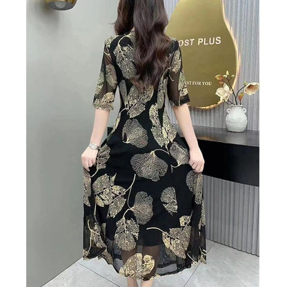 Oferta limitata-⌈M-5XL⌉ Rochie imprimată pentru femei, cu o eleganță fără efort