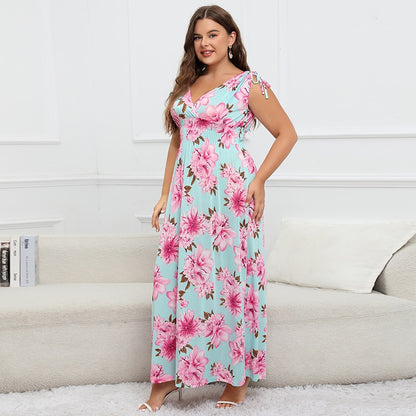[S-5XL]-2024-Rochie confortabilă cu imprimeu leopard de vară