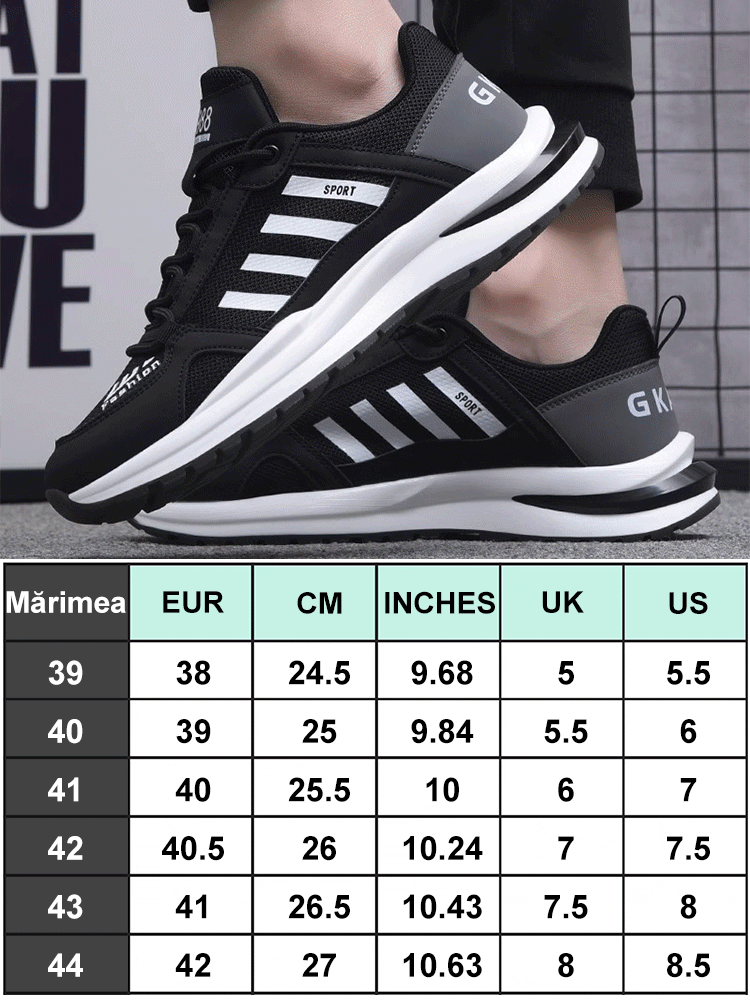 Pantofi de bărbați cu ochiuri respirabile din plasă pentru bărbați Aggan Casual