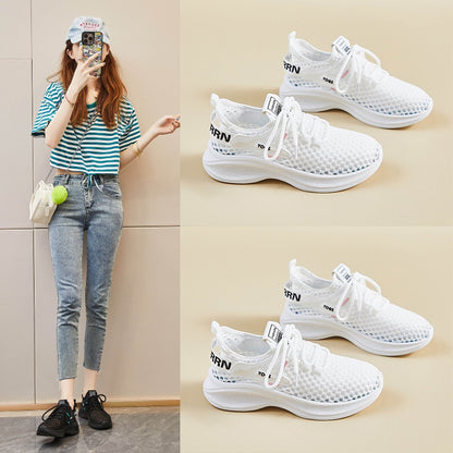 35-40-2024 Fitness running casual fly knit shoes verão tênis respiráveis