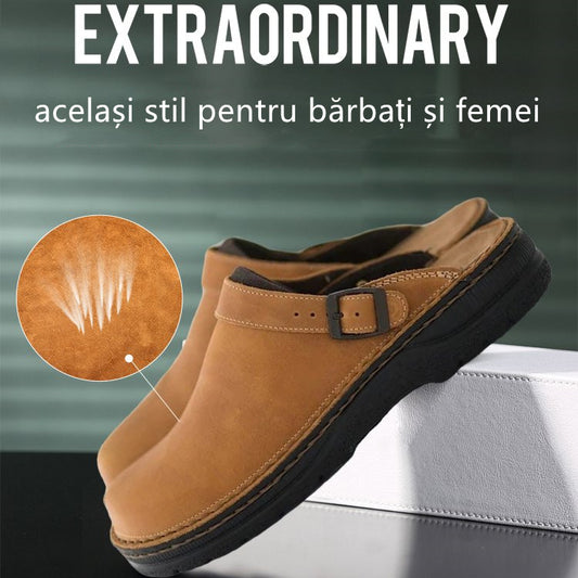 [50%OFF]✨[36-48] 😎Papuci casual din piele cu talpă moale