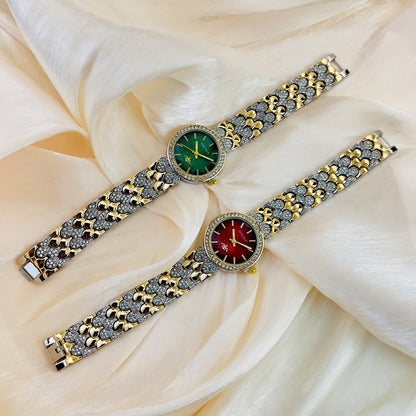 One Piece Dropshipping Cross-Border Hot Sale Live Broadcast Diamond Women's Watch Temperament Special Interest Light Luxury Quartz Watch Female Factory Wholesale
