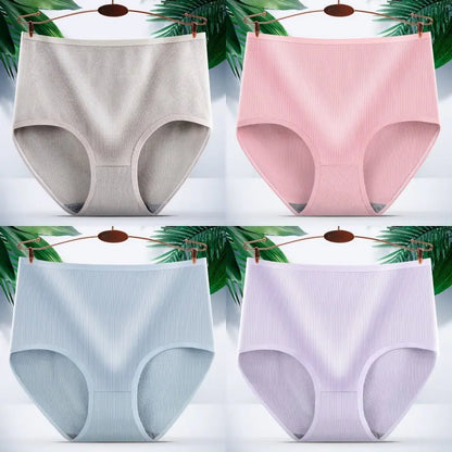 【cumpara 4 obțineți 4】🔥Chiloți de damă cu talie înaltă, antibacteriene, care elimină umezeala