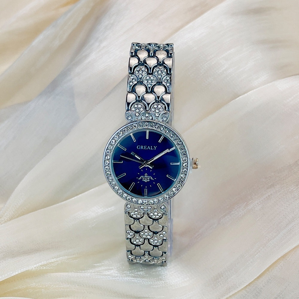 One Piece Dropshipping Cross-Border Hot Sale Live Broadcast Diamond Women's Watch Temperament Special Interest Light Luxury Quartz Watch Female Factory Wholesale