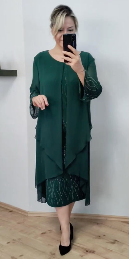 【S-5XL】2024 noul stil de vară de vârstă mijlocie, plus rochii pentru femei