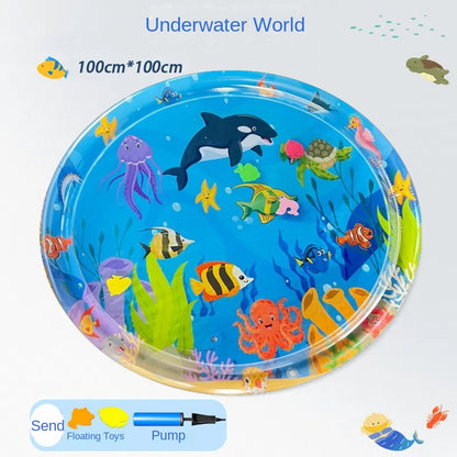 Pet Large Inflatable Water Injection Bed Ice Pad Cat Summer Cooling Breathable Heat Dissipation Scratch-Resistant Anti-Bite Cartoon Little Fish