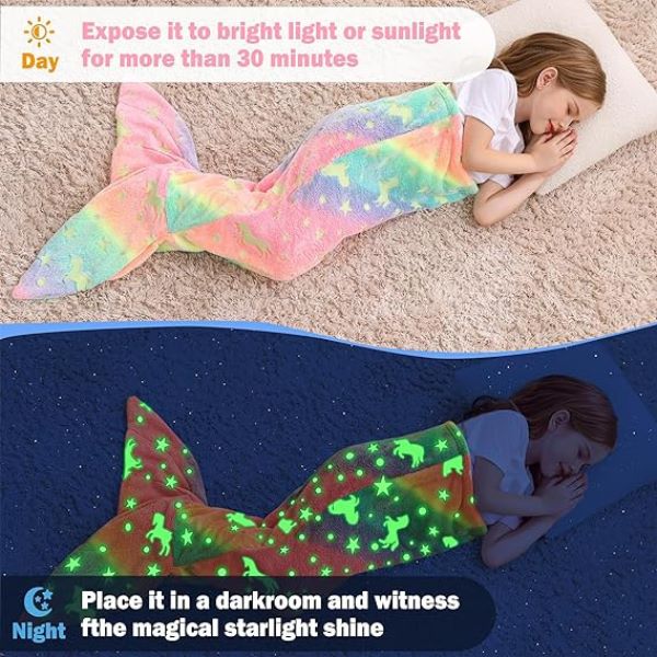 【Cumpără 1 primești 1 gratis】Pătură cu coadă de sirenă pentru copii | MERMAIDREAM