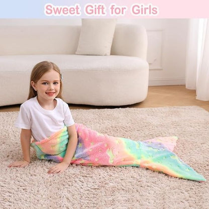 【Cumpără 1 primești 1 gratis】Pătură cu coadă de sirenă pentru copii | MERMAIDREAM