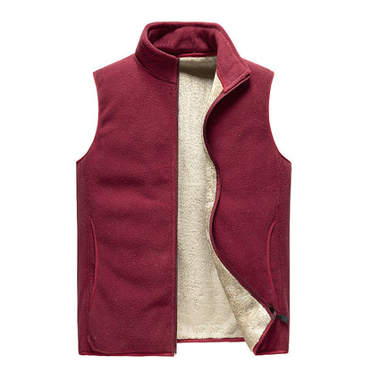 【M-8XL】Vesta bărbătească nouă de toamnă și iarnă, plus cașmir casual, vestă caldă, plus mărime