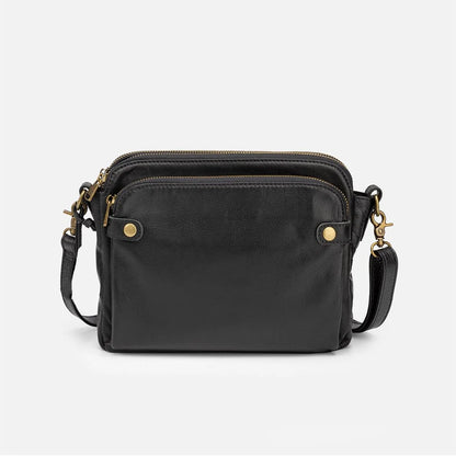 Geantă crossbody triplă din piele