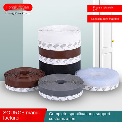 Cross-Border Door Seam Sealing Strip Bedroom Door Bottom Soundproof Insect-Proof Windshield Strip Glass Doors and Windows Self-Adhesive Seal Strip Wholesale