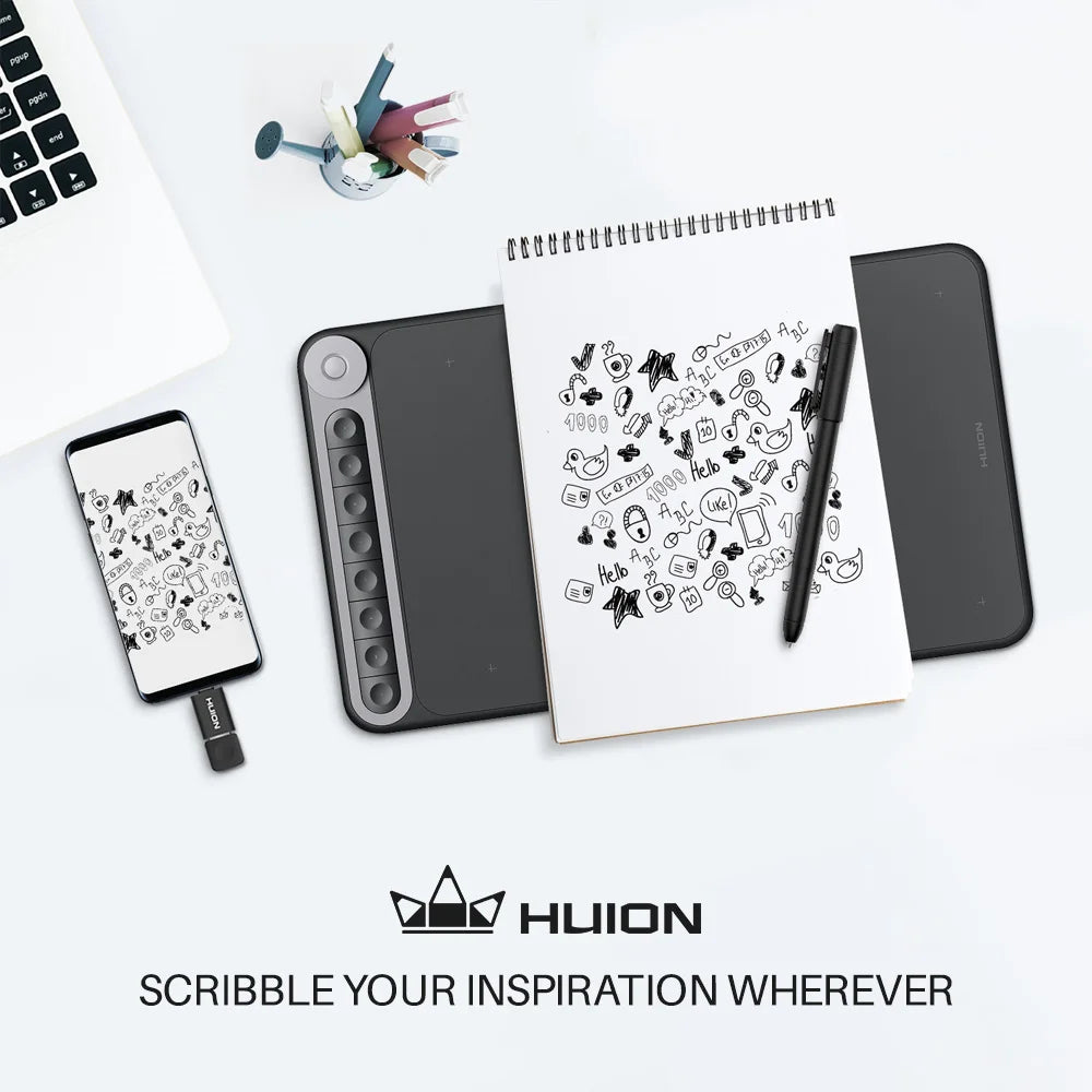 HUION Scribo PW310 Digital Neutral Battery-free Pen 8192 Levels for HS611/HS64/HS610/Q620M/H610PRO V2/Kamvas Pro 20