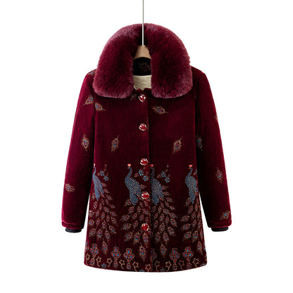 [XL-6XL]Large size gold velvet coat