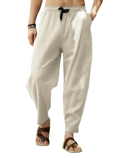 pantaloni casual din bumbac marime plus