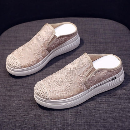 Closed Toe Sandals Women's Summer Fairy Style Lace Internet Hot Thick Bottom Slip-on Fisherman Shoes Casual Shoes Women's Shoes Wholesale 2021