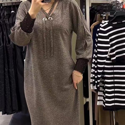 🔥【S-3XL】2024 Noua rochie de dama tricotata de toamna si iarna