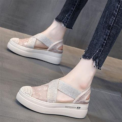 Closed Toe Sandals Women's Summer Fairy Style Lace Internet Hot Thick Bottom Slip-on Fisherman Shoes Casual Shoes Women's Shoes Wholesale 2021