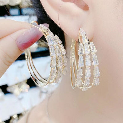 Cercei polivalenti din argint sterling cu cristale