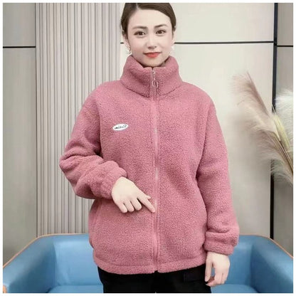 🔥Produse noi de iarnă🔥【XL-5XL】2023 iarna stil nou de catifea ingrosata jacheta calda lejera top casual din catifea granulata