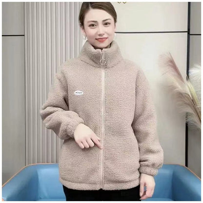 🔥Produse noi de iarnă🔥【XL-5XL】2023 iarna stil nou de catifea ingrosata jacheta calda lejera top casual din catifea granulata