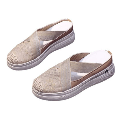 Closed Toe Sandals Women's Summer Fairy Style Lace Internet Hot Thick Bottom Slip-on Fisherman Shoes Casual Shoes Women's Shoes Wholesale 2021
