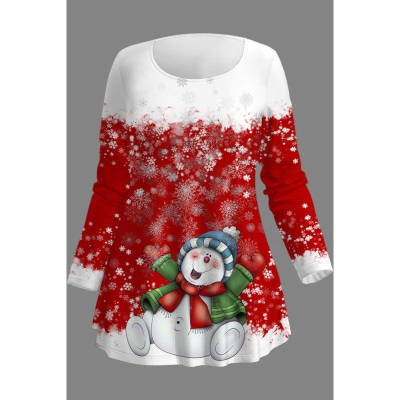 【L-4XL】Craciun lmprimare Creativ 3D Digital Ocazional Costum Loose Crew Gat pentru barbati sifemei