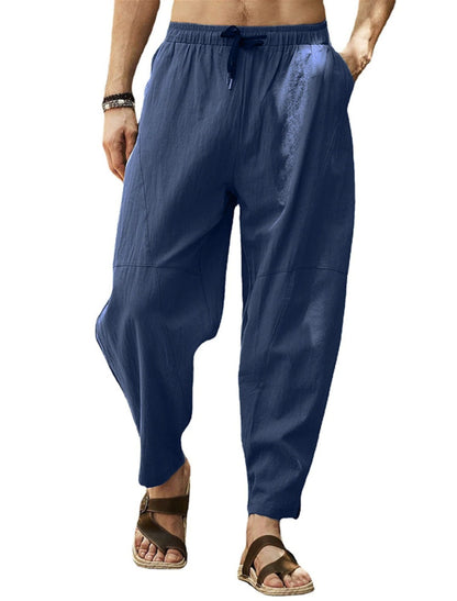 pantaloni casual din bumbac marime plus