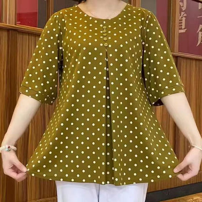 🌟【L-5XL】Top lung elegant, la modă plus mărime