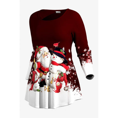 【L-4XL】Craciun lmprimare Creativ 3D Digital Ocazional Costum Loose Crew Gat pentru barbati sifemei