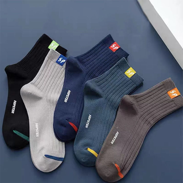 Factory Socks Men's Autumn and Winter Basketball Socks Men's Cotton Socks Spot Middle Tube Cotton Socks Trendy Sports Stockings Ins