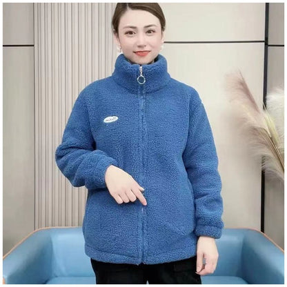 🔥Produse noi de iarnă🔥【XL-5XL】2023 iarna stil nou de catifea ingrosata jacheta calda lejera top casual din catifea granulata