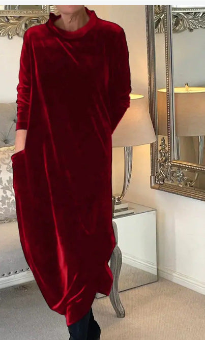 (S-3XL)2023 Toamna și iarna noi rochii de catifea pentru femei de toamnă și iarnă