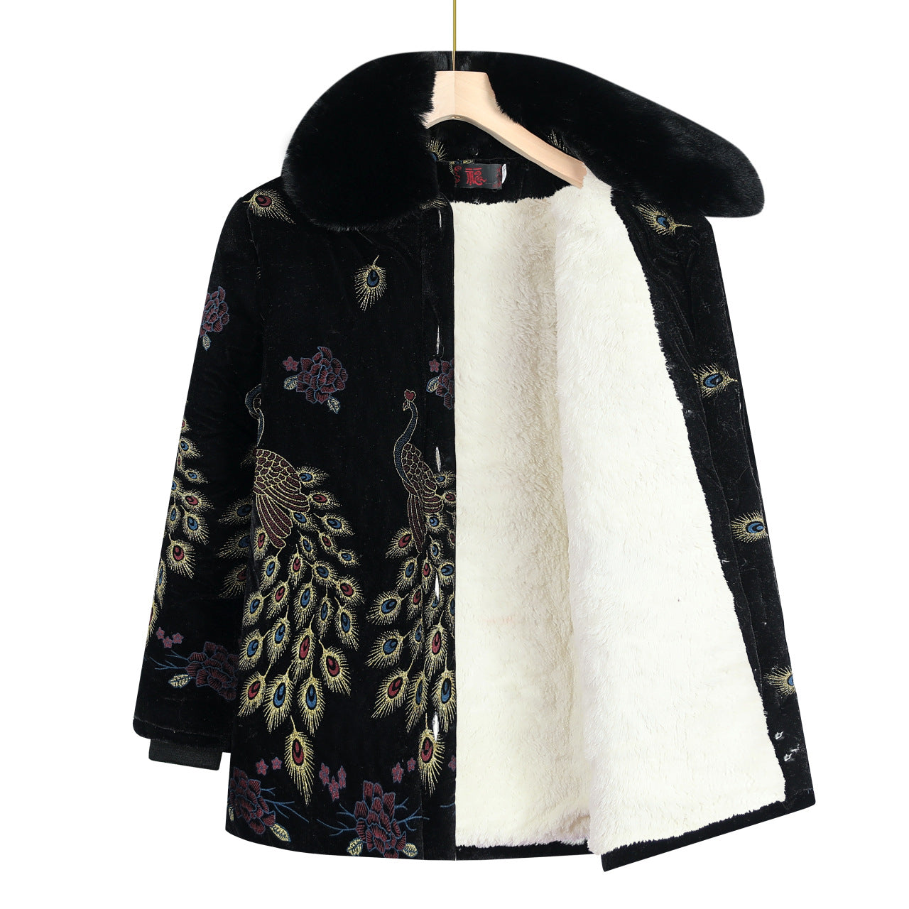 [XL-6XL]Large size gold velvet coat