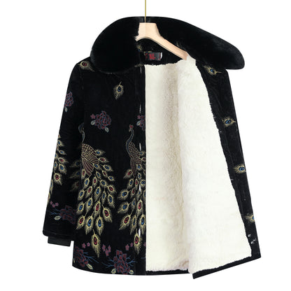 [XL-6XL]Large size gold velvet coat