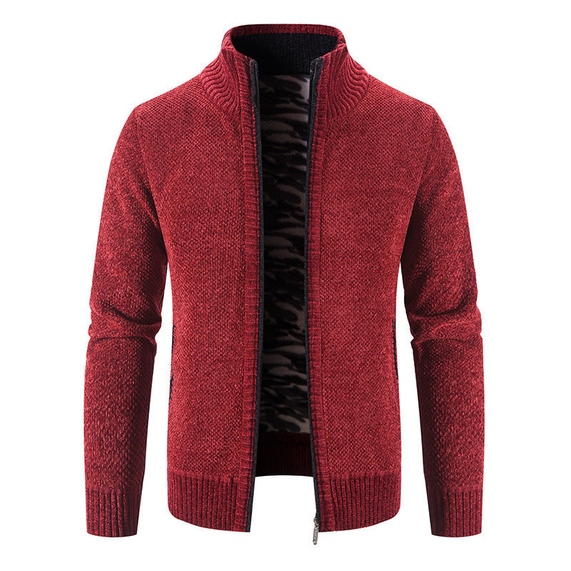 [M-3XL] 2023 nou pulover tricotat pentru bărbați plus jachetă cardigan caldă îngroșată de catifea