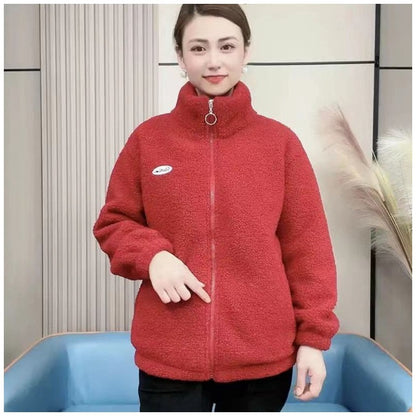 🔥Produse noi de iarnă🔥【XL-5XL】2023 iarna stil nou de catifea ingrosata jacheta calda lejera top casual din catifea granulata