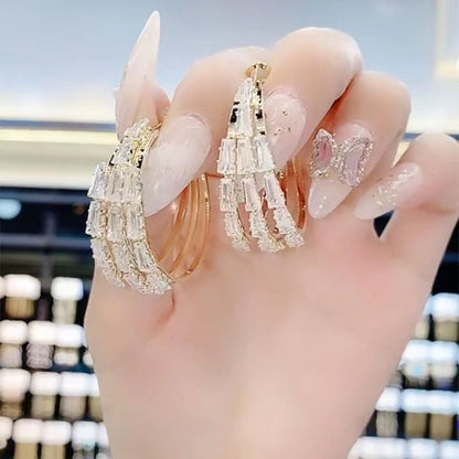 Cercei polivalenti din argint sterling cu cristale