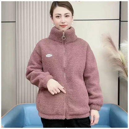 🔥Produse noi de iarnă🔥【XL-5XL】2023 iarna stil nou de catifea ingrosata jacheta calda lejera top casual din catifea granulata