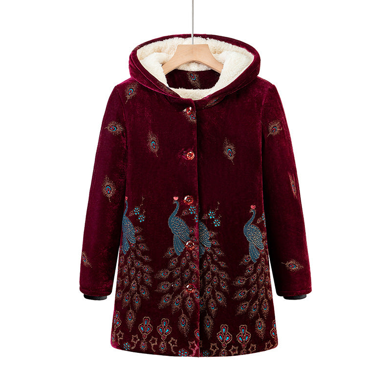 [XL-6XL]Large size gold velvet coat