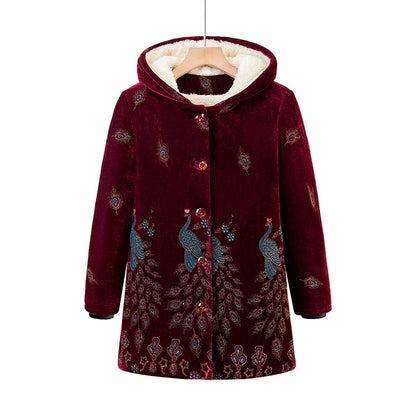 [XL-6XL]Large size gold velvet coat